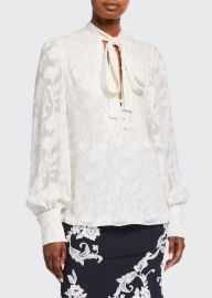 Julita Tie-Neck Jacquard Blouse by Alexis at Bergdorf Goodman