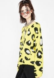 Jungle Wonder Leopard Sweater by Dolls Kill at Dolls Kill