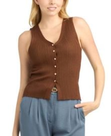 Juniors\' Halter Vest Sweater at Macys