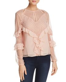 Juniper Ruffled Cutout Top by Guess at Bloomingdales