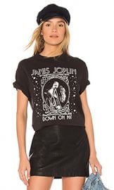 Junk Food Janis Joplin Down On Me Tee in Black from Revolve com at Revolve