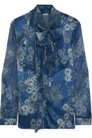 Jurnee chiffon-paneled floral-print silk-satin blouse at The Outnet