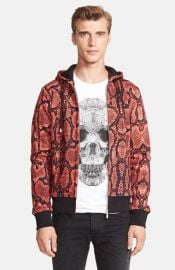 Just Cavalli Snake Print Zip Hoodie at Nordstrom