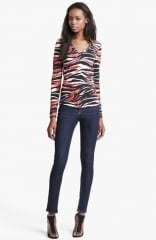 Just Cavalli Zebra Print Top at Nordstrom