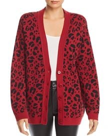 red cheetah cardigan