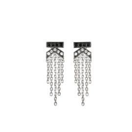 K Fringe Earrings with Swarovski Crystals at Karl Lagerfeld