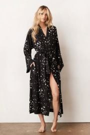 KAIA KIMONO ROBE  BLACK STARS  at MASONgrey