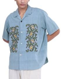 KARDO Ronen Half Sleeve Button Front Camp Shirt Bloomingdales at Bloomingdales