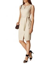 KAREN MILLEN Belted Pencil Dress at Bloomingdales