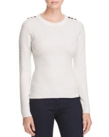 KAREN MILLEN Button Cable Knit Sweater - 100  Exclusive at Bloomingdales