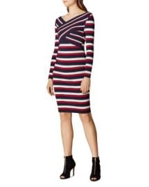 KAREN MILLEN Crisscross Striped Dress  Women - Bloomingdale s at Bloomingdales