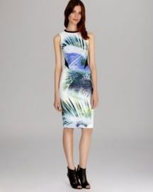 KAREN MILLEN Dress - Signature Stretch Palm Print at Bloomingdales