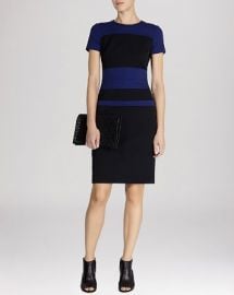 Bones: Season 10 Episode 11 Camille's Black & Blue Colorblock Dress