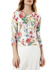 KAREN MILLEN Floral Print Cardigan at Bloomingdales