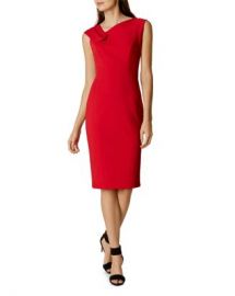 KAREN MILLEN Fold-Detail Pencil Dress Women - Bloomingdale s at Bloomingdales