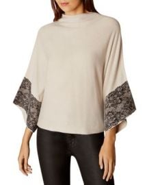 KAREN MILLEN Lace-Trim Poncho at Bloomingdales