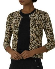 KAREN MILLEN Leopard Print Cardigan  Women - Bloomingdale s at Bloomingdales