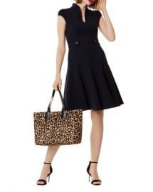 KAREN MILLEN Military Fit-and-Flare Dress Women - Bloomingdale s at Bloomingdales