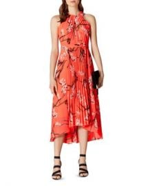 KAREN MILLEN Pleated Floral Midi Dress Women - Bloomingdale s at Bloomingdales