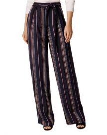 KAREN MILLEN Satin Striped Wide-Leg Pants  Women - Bloomingdale s at Bloomingdales