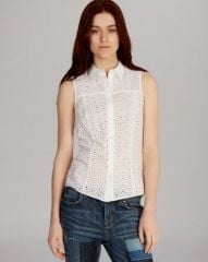 KAREN MILLEN Shirt - Broderie at Bloomingdales