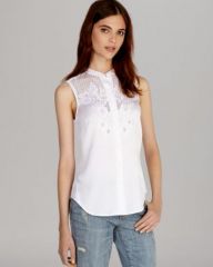 KAREN MILLEN Shirt - Soft Broderie Collection at Bloomingdales