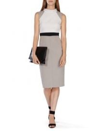 KAREN MILLEN Stretch Ottoman Color Block Dress at Bloomingdales