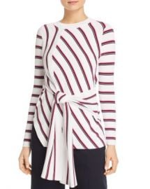 KAREN MILLEN Tie-Front Striped Sweater - 100  Exclusive Women - Bloomingdale s at Bloomingdales