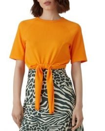 KAREN MILLEN Tie-Hem Cropped Top  Women - Bloomingdale s at Bloomingdales