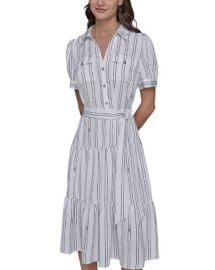 KARL LAGERFELD PARIS Belted Shirt Dress Bloomingdales at Bloomingdales