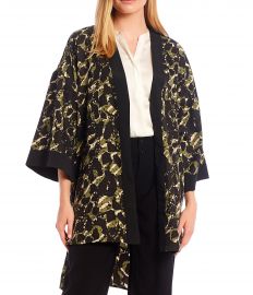 KARL LAGERFELD PARIS Drop Sleeve Printed Mini Dot Jacquard Kimono  Dillardx27s at Dillards