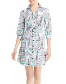 KARL LAGERFELD PARIS Parisian Print Shirt Dress   Bloomingdales at Bloomingdales