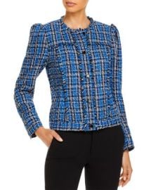 KARL LAGERFELD PARIS Plaid Tweed Jacket   Bloomingdales at Bloomingdales