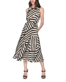 KARL LAGERFELD PARIS Printed Rumpled Midi Dress Bloomingdales at Bloomingdales