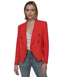KARL LAGERFELD PARIS Womens Compression Suiting Jacket - Macys at Macys