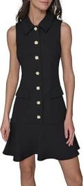 KARL LAGERFELD Womenx27s Collared Sleeveless Above The Knee Sheath Dress at Womens Clothing store at Amazon