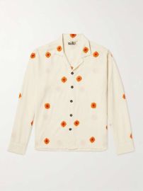 KARTIK RESEARCH Camp-Collar Embellished Embroidered Cotton Shirt for Men MR PORTER at Mr Porter