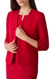 KASPER Rolled Cuff Knit Blazer at Nordstrom