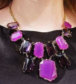 KATE SPADE quotSET IN STONEquot FACETED AMETHYST PURPLE GEM NECKLACE amp EARRINGS SET eBay at eBay