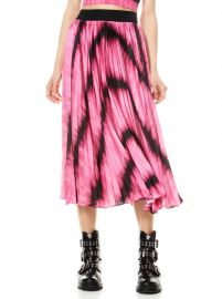 KATZ TIE DYE PLEATED MIDI SKIRT at Alice + Olivia