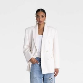 KBB by KAHLANA Womenx27s x27The David Blazerx27 - Cream Target at Target