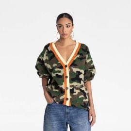 KBB by KAHLANA Womenx27s x27The Slouchy Cardiganx27 - Olive Camo XL Target at Target
