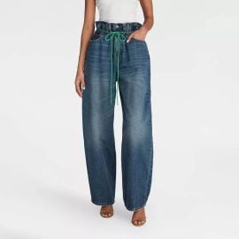 KBB by Kahlana Women's Barrel Leg 'The Paper Bag Jean' Pants Stretch at eBay