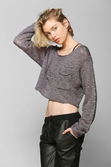 KC By Kill City Boucle Cropped Sweater at Urban Outfitters