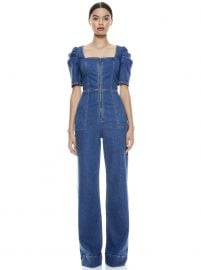 KENNEDY PUFF SLEEVE JUMPSUIT at Alice + Olivia