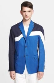 KENZO Colorblock Cotton andamp Linen Blazer at Nordstrom