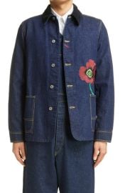 KENZO Embroidered Workwear Denim Jacket at Nordstrom