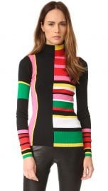 KENZO Ribbed Colorblock Sweater green at Shopbop