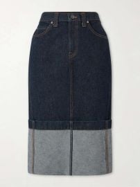 KHAITE Kilian denim midi skirt at Net a Porter