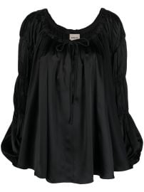 KHAITE Lenny scoop-neck Silk Blouse - at Farfetch